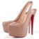 Replica Christian Louboutin Dafsling 160mm Slingbacks Nude Cheap Fake Shoes