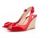 Replica Christian Louboutin puglia 80mm Wedges Rouge Lipstick Cheap Fake Shoes