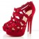 Replica Christian Louboutin Larissa Plato 140mm Sandals Red Cheap Fake Shoes