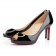 Replica Christian Louboutin No Matter 80mm Peep Toe Pumps Black Cheap Fake Shoes