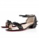 Replica Christian Louboutin Druide Flat Sandals Black Cheap Fake Shoes