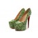 Replica Christian Louboutin Daffodile 160mm Platforms Green Cheap Fake Shoes