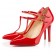 Replica Christian Louboutin V Neck 100mm Pumps Red Cheap Fake Shoes