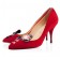 Replica Christian Louboutin So Audrey 80mm Pumps Red Cheap Fake Shoes