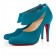 Replica Christian Louboutin Miss zorra 100mm Pumps Turquoise Cheap Fake Shoes