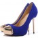 Replica Christian Louboutin Metalipp 120mm Pumps Blue Cheap Fake Shoes