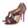 Replica Christian Louboutin Suzanana 100mm Peep Toe Pumps Red Cheap Fake Shoes