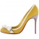 Replica Christian Louboutin Beauty 100mm Pumps Yellow Cheap Fake Shoes