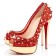 Replica Christian Louboutin Very Mix 140mm Peep Toe Pumps Red Cheap Fake Shoes