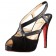 Replica Christian Louboutin Angela 120mm Slingbacks Black Cheap Fake Shoes