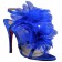 Replica Christian Louboutin Petal 70mm Sandals Blue Cheap Fake Shoes