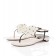 Replica Christian Louboutin Vaudou Flat Sandals Ivory Cheap Fake Shoes