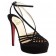 Replica Christian Louboutin Tres Francaise 140mm Sandals Black Cheap Fake Shoes